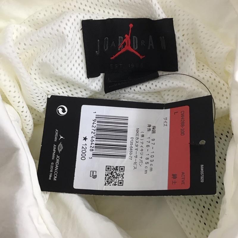 エアジョーダン AIR JORDAN ジャケット、上着 ジャケット、ブレザー cw4268-100 ナイロンジャケット カジュアルジャケット アウター L ロゴ、文字 白 / ホワイト /  メンズ USED 古着 中古 10126248