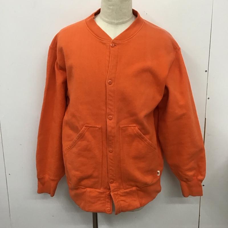 ディッキーズ Dickies ジャケット、上着 ジャケット、ブレザー スウェットジャケット ノーカラー 前ボタン L 無地 橙 / オレンジ /  メンズ USED 古着 中古 10126255