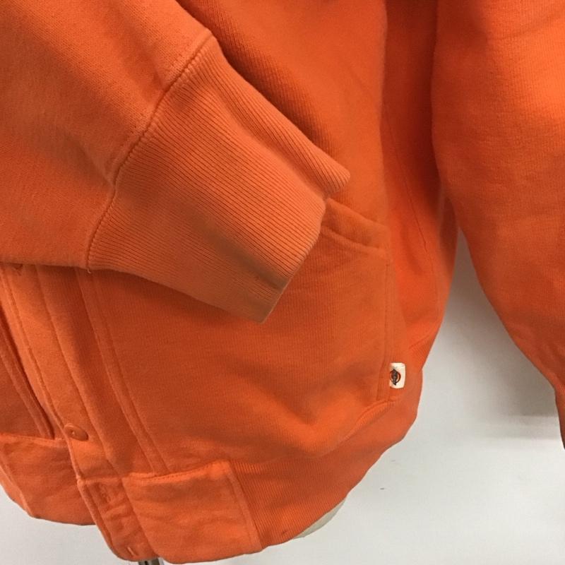ディッキーズ Dickies ジャケット、上着 ジャケット、ブレザー スウェットジャケット ノーカラー 前ボタン L 無地 橙 / オレンジ /  メンズ USED 古着 中古 10126255