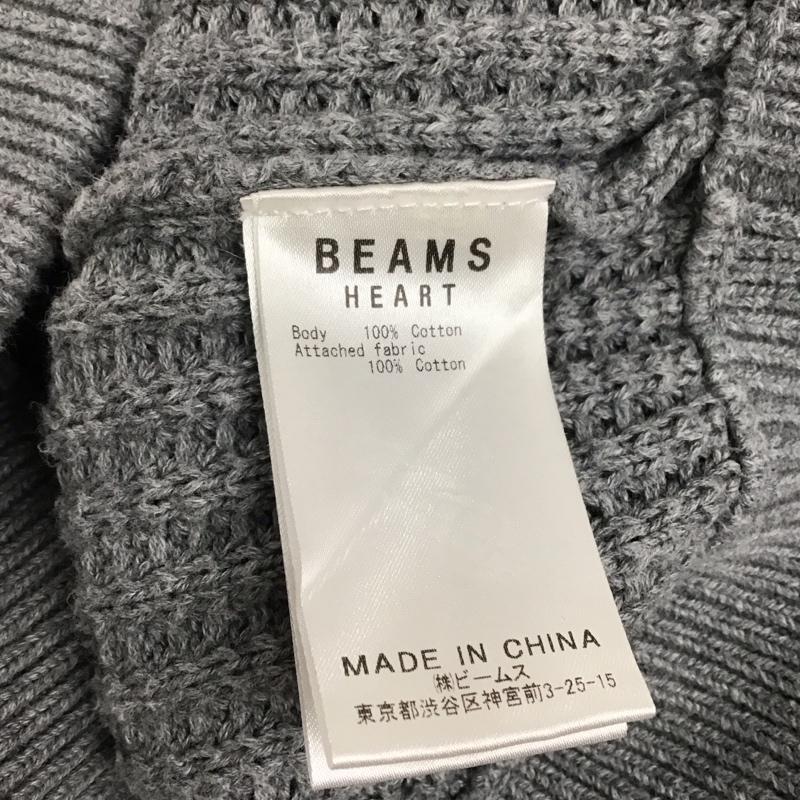 ビームス ハート BEAMS HEART パーカー 長袖 長袖パーカー ジップアップパーカー スウェット L 無地 灰 / グレー /  メンズ USED 古着 中古 10126261