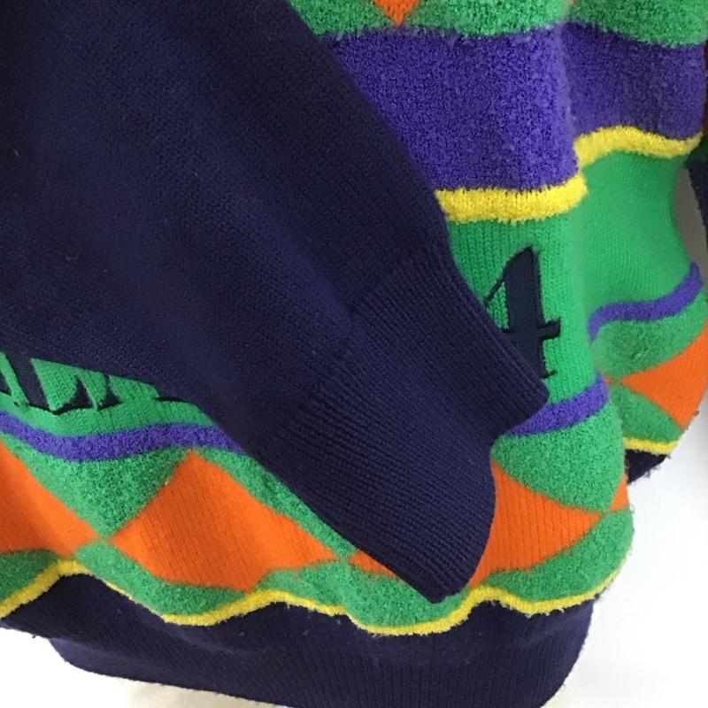 古着 USED ニット、セーター 長袖 長袖ニットカットソー クルーネック セーター 4 ロゴ、文字 マルチカラー / マルチカラー /  メンズ USED 古着 中古 10126264