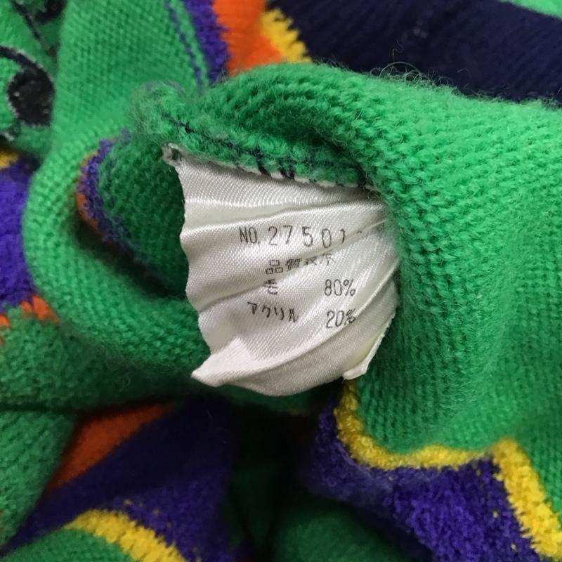 古着 USED ニット、セーター 長袖 長袖ニットカットソー クルーネック セーター 4 ロゴ、文字 マルチカラー / マルチカラー /  メンズ USED 古着 中古 10126264