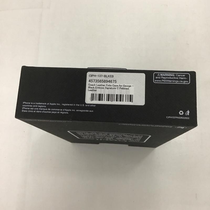 コーチ COACH ファッション小物 ファッション小物 CIPH-137-BLKEB iPhoneケース 手帳型 iPhone 14 Pro Max Folio Case ロゴ、文字 黒 / ブラック /  メンズ USED 古着 中古 10126275