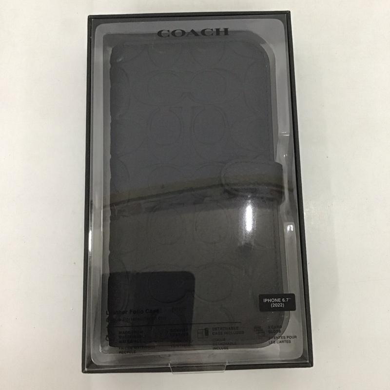 コーチ COACH ファッション小物 ファッション小物 CIPH-136-BLKEB iPhoneケース 手帳型 iPhone 14 Plus Folio Case ロゴ、文字 黒 / ブラック /  メンズ USED 古着 中古 10126277