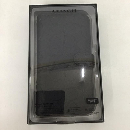コーチ COACH ファッション小物 ファッション小物 CIPH-136-BLKEB iPhoneケース 手帳型 iPhone 14 Plus Folio Case ロゴ、文字 黒 / ブラック /  メンズ USED 古着 中古 10126278