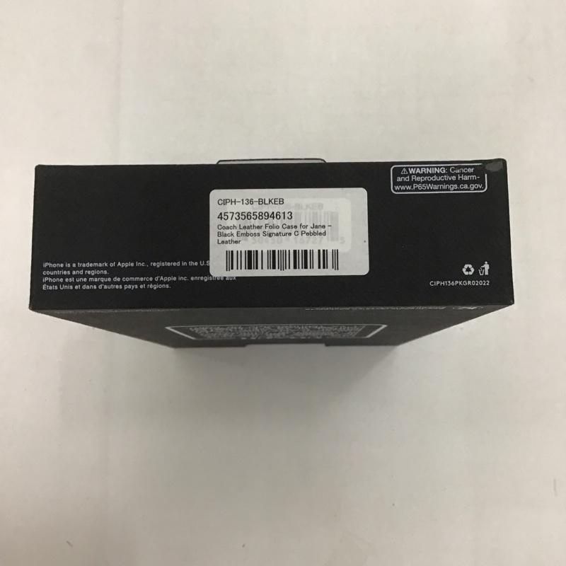 コーチ COACH ファッション小物 ファッション小物 CIPH-136-BLKEB iPhoneケース 手帳型 iPhone 14 Plus Folio Case ロゴ、文字 黒 / ブラック /  メンズ USED 古着 中古 10126279