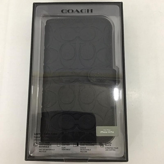コーチ COACH ファッション小物 ファッション小物 CIPH-135-BLKEB iPhone 14 Pro iPhoneケース 手帳型 Folio Case ロゴ、文字 黒 / ブラック /  メンズ USED 古着 中古 10126283