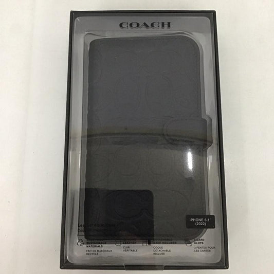 コーチ COACH ファッション小物 ファッション小物 CIPH-134-BLKEB iPhone14 手帳型 iPhoneケース ロゴ、文字 黒 / ブラック /  メンズ USED 古着 中古 10126287