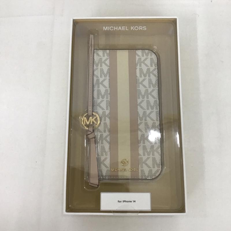 マイケルコース MICHAEL KORS ファッション小物 ファッション小物 MKSTTCVNLFLIP2261 Folio Case Stripe TasselCharm Magsafe iPhone 14 手帳型 iPhoneケース ロゴ、文字 マルチカラー / マルチカラー /  レディース USED 古着 中古 10126304