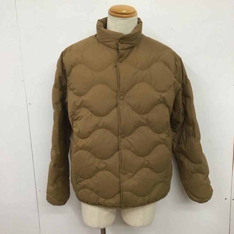 ユニクロ UNIQLO ジャケット、上着 ジャンパー、ブルゾン 311-443879 ダウンジャケット アウター 前ボタン LL 無地 ベージュ / ベージュ /  メンズ USED 古着 中古 10126308