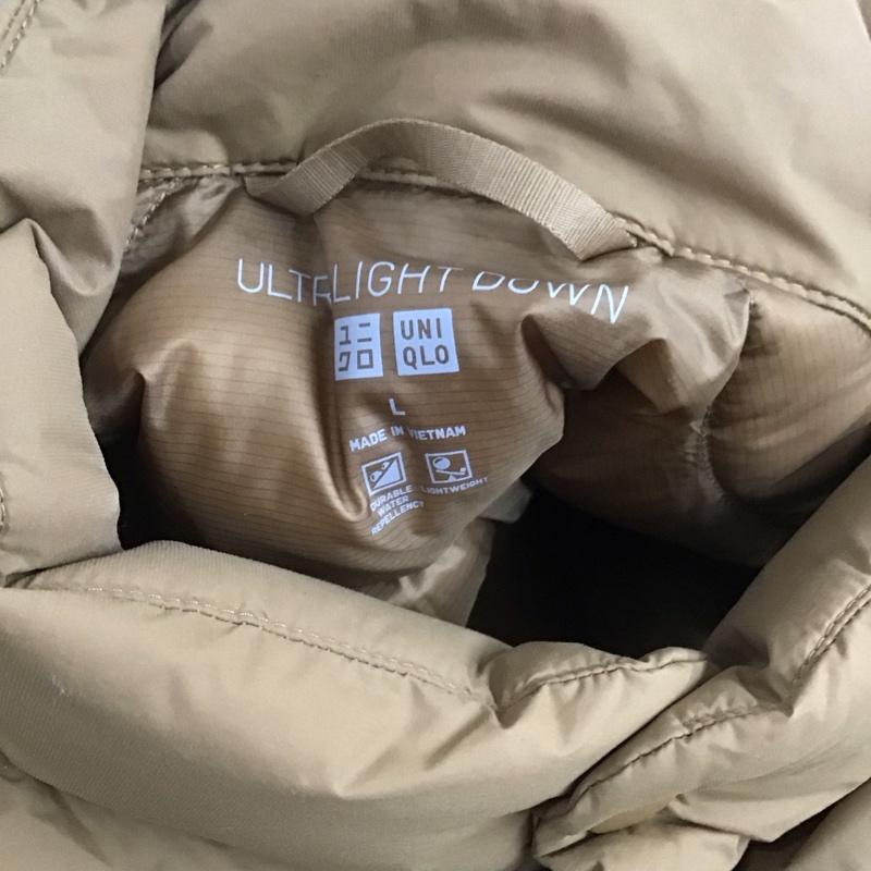 ユニクロ UNIQLO ジャケット、上着 ジャンパー、ブルゾン 311-443879 ダウンジャケット アウター 前ボタン LL 無地 ベージュ / ベージュ /  メンズ USED 古着 中古 10126308