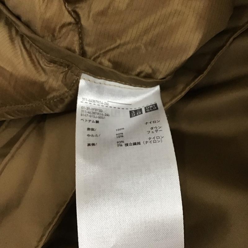 ユニクロ UNIQLO ジャケット、上着 ジャンパー、ブルゾン 311-443879 ダウンジャケット アウター 前ボタン LL 無地 ベージュ / ベージュ /  メンズ USED 古着 中古 10126308