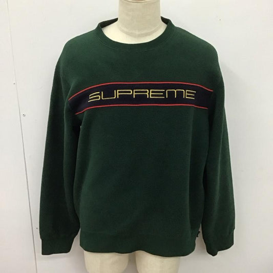 シュプリーム Supreme トレーナー 長袖 19AW PolartecCrewne 長袖トレーナー スウェット M ロゴ、文字 緑 / グリーン /  メンズ USED 古着 中古 10126311