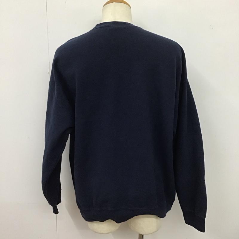 古着 USED トレーナー 長袖 長袖トレーナー スウェット クルーネック プルオーバー XL プリント 紺 / ネイビー /  メンズ USED 古着 中古 10126312