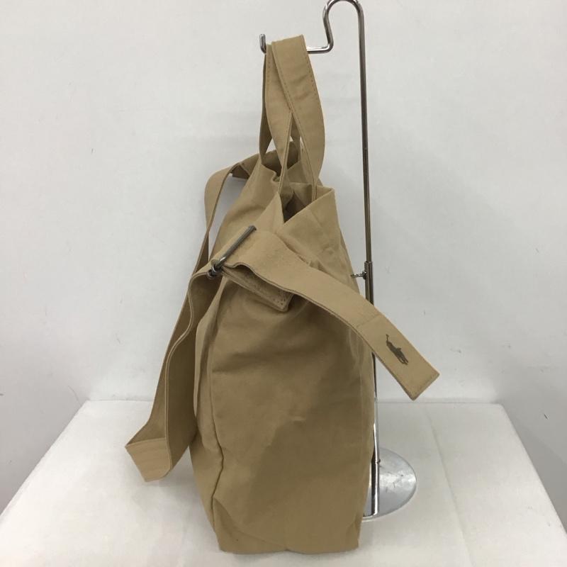 ポロラルフローレン POLO RALPH LAUREN トートバッグ トートバッグ キャンバス ショッパー トート 2WAY ショルダー ワンポイント ベージュ / ベージュ /  メンズ USED 古着 中古 10126324