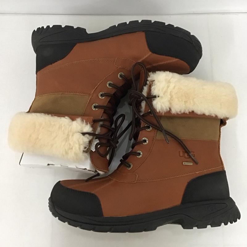 アグ UGG ブーツ ショートブーツ 5521 Butte レースアップ 26cm 箱有 26.0cm ロゴ、文字 茶 / ブラウン /  メンズ USED 古着 中古 10126343