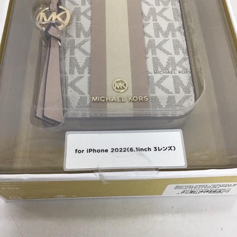 マイケルコース MICHAEL KORS ファッション小物 ファッション小物 MKSTTCVNLFLIP2261P iPhone 14 Pro iPhoneケース 手帳型 Folio Case Stripe TasselCharm Magsafe ロゴ、文字 マルチカラー / マルチカラー /  レディース USED 古着 中古 10126348