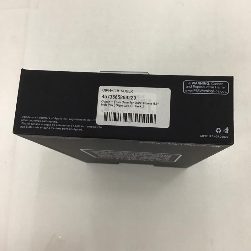 コーチ COACH ファッション小物 ファッション小物 CIPH-119-SCBLK iPhoneケース 手帳型 iPhone 14 Pro Folio Case ロゴ、文字 黒 / ブラック /  メンズ USED 古着 中古 10126354