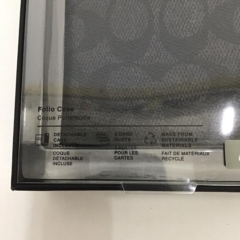 コーチ COACH ファッション小物 ファッション小物 CIPH-119-SCBLK iPhoneケース 手帳型 iPhone 14 Pro Folio Case ロゴ、文字 黒 / ブラック /  メンズ USED 古着 中古 10126355