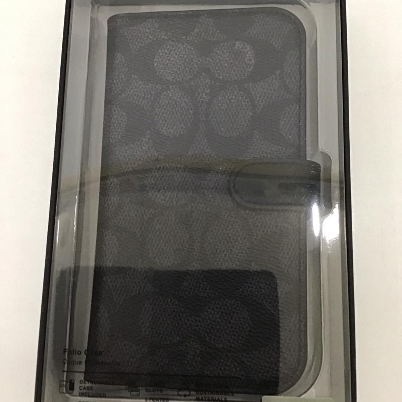 コーチ COACH ファッション小物 ファッション小物 CIPH-119-SCBLK iPhoneケース 手帳型 iPhone 14 Pro Folio Case ロゴ、文字 黒 / ブラック /  メンズ USED 古着 中古 10126355