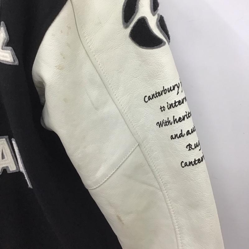 カンタベリー CANTERBURY ジャケット、上着 ジャケット、ブレザー スタジャン アウター 古着 前ボタン L ロゴ、文字 白 / ホワイト / X 黒 / ブラック /  メンズ USED 古着 中古 10126366