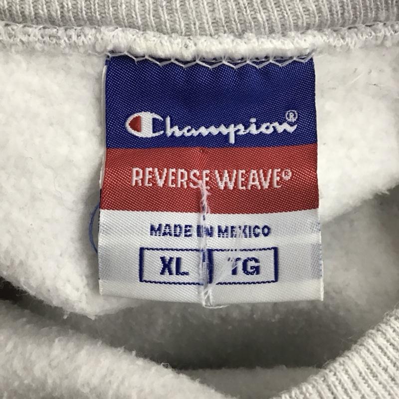 チャンピオン Champion トレーナー 長袖 長袖トレーナー スウェット クルーネック プルオーバー 00s reverseweave XL ロゴ、文字 灰 / グレー /  メンズ USED 古着 中古 10126368