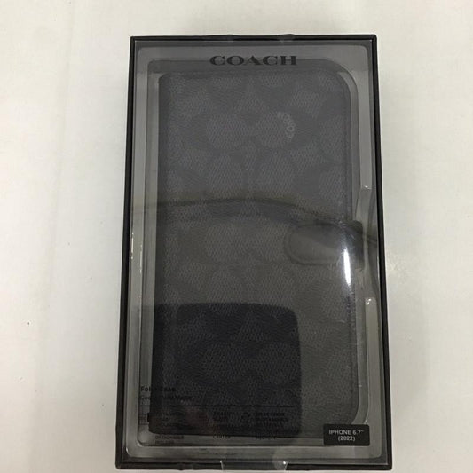コーチ COACH ファッション小物 ファッション小物 CIPH-122-SCBLK iPhone 14 Plus iPhoneケース 手帳型 Folio Case ロゴ、文字 黒 / ブラック /  メンズ USED 古着 中古 10126372