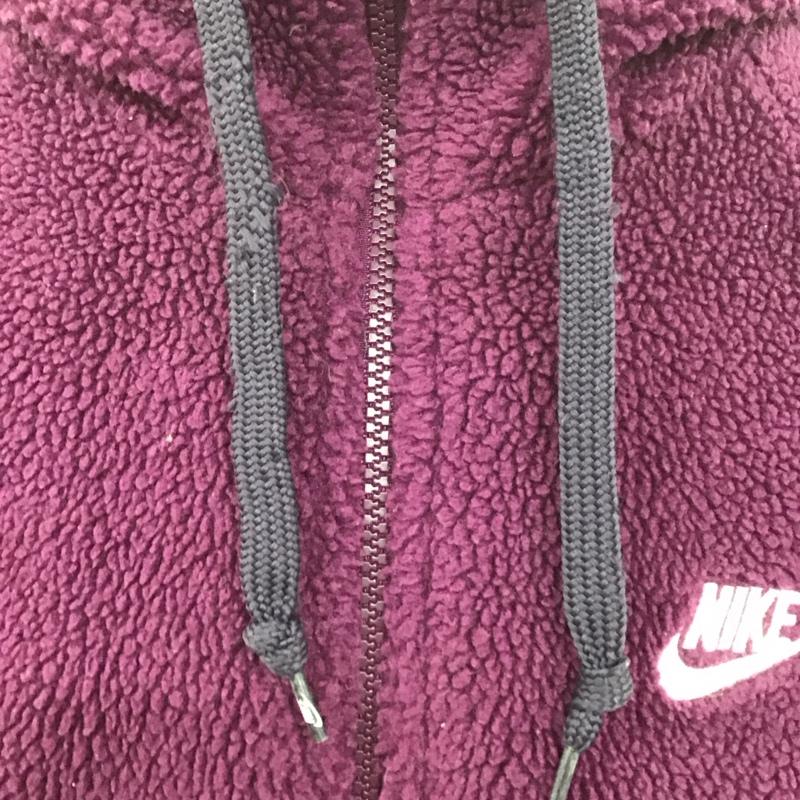 ナイキ NIKE パーカー 長袖 ジップアップパーカー 長袖パーカー カジュアルジャケット スポーツウェア リバーシブル M ロゴ、文字 紫 / パープル /  メンズ USED 古着 中古 10126380