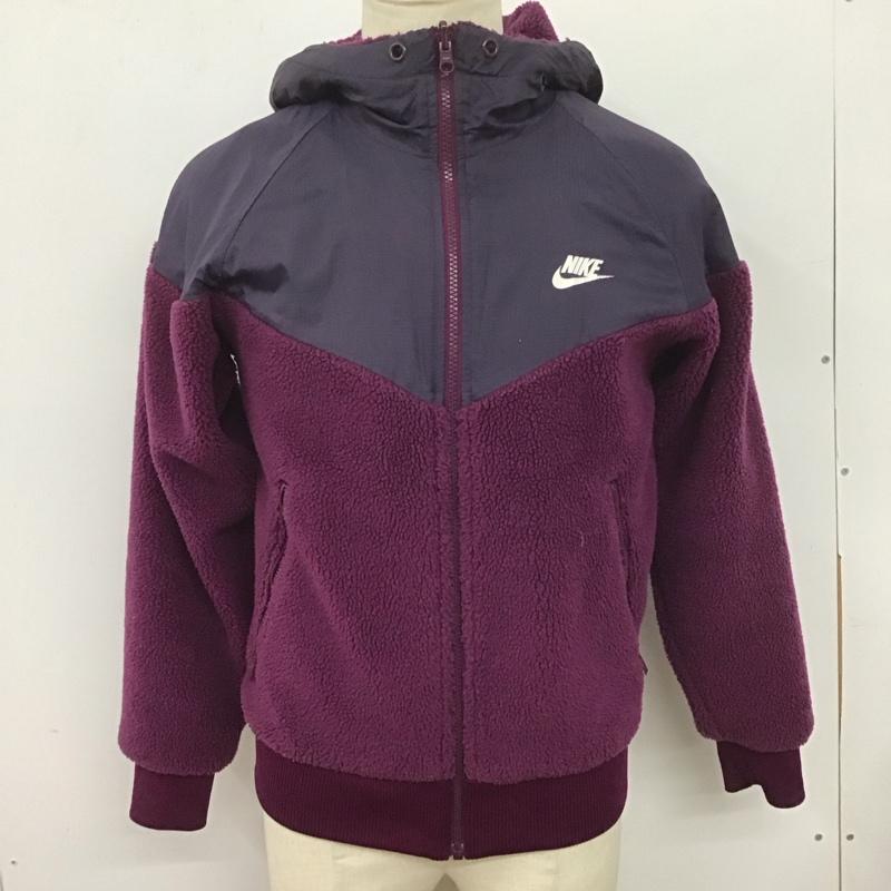 ナイキ NIKE パーカー 長袖 ジップアップパーカー 長袖パーカー カジュアルジャケット スポーツウェア リバーシブル M ロゴ、文字 紫 / パープル /  メンズ USED 古着 中古 10126380
