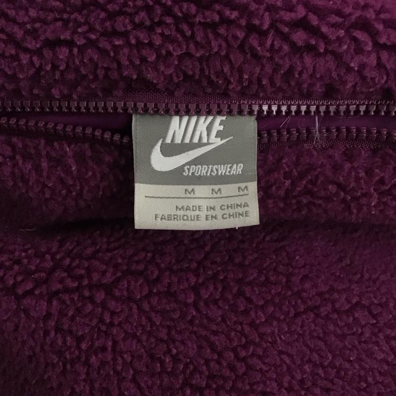 ナイキ NIKE パーカー 長袖 ジップアップパーカー 長袖パーカー カジュアルジャケット スポーツウェア リバーシブル M ロゴ、文字 紫 / パープル /  メンズ USED 古着 中古 10126380