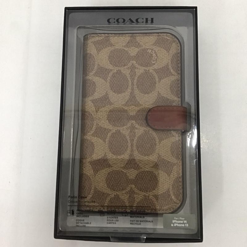 コーチ COACH ファッション小物 ファッション小物 CIPH-116-SCTAN iPhone 14 iPhoneケース 手帳型 Folio Case ロゴ、文字 茶 / ブラウン /  レディース USED 古着 中古 10126385