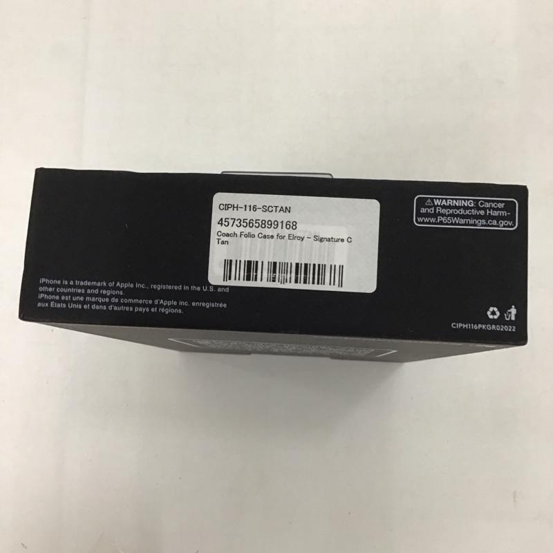 コーチ COACH ファッション小物 ファッション小物 CIPH-116-SCTAN iPhone 14 iPhoneケース 手帳型 Folio Case ロゴ、文字 茶 / ブラウン /  レディース USED 古着 中古 10126385