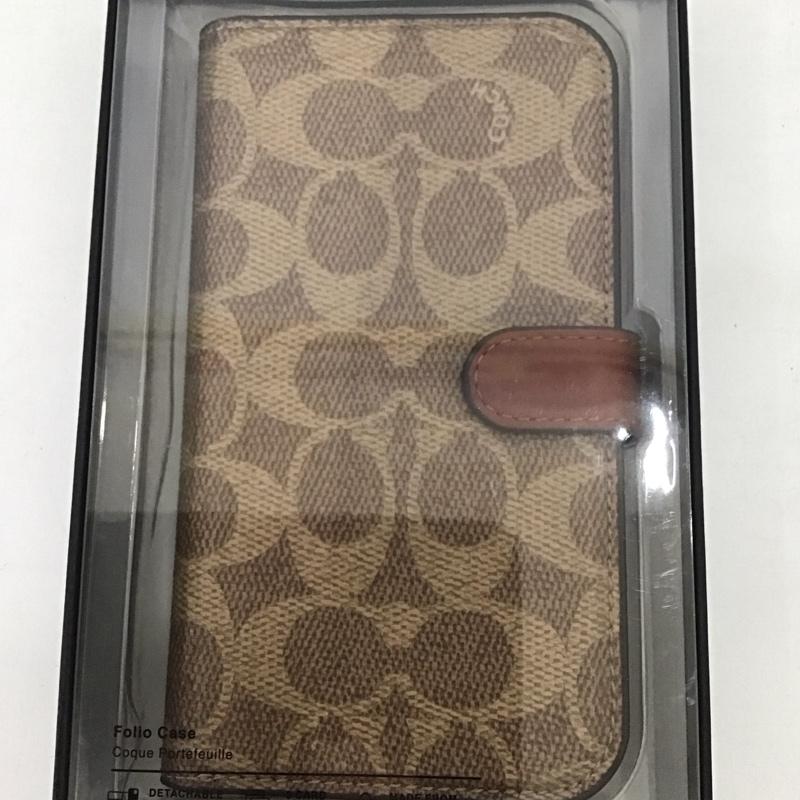 コーチ COACH ファッション小物 ファッション小物 CIPH-116-SCTAN iPhone 14 iPhoneケース 手帳型 Folio Case ロゴ、文字 茶 / ブラウン /  レディース USED 古着 中古 10126385