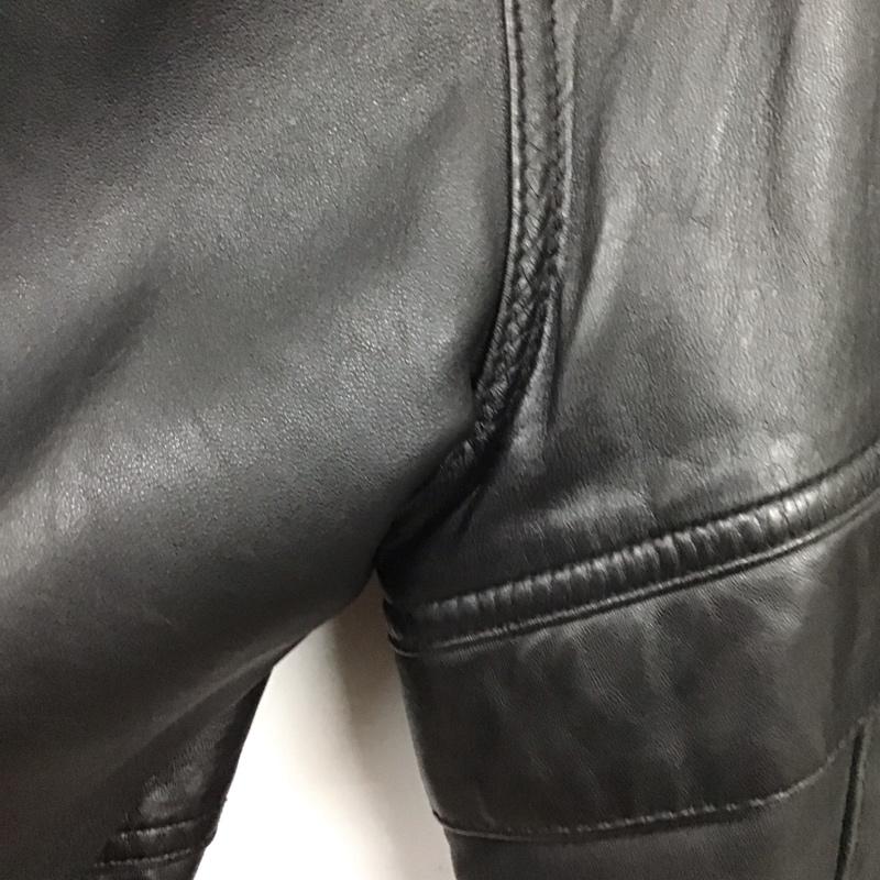 古着 USED ジャケット、上着 ジャケット、ブレザー レザージャケット ジップアップジャケット アウター LL 無地 黒 / ブラック /  メンズ USED 古着 中古 10126387