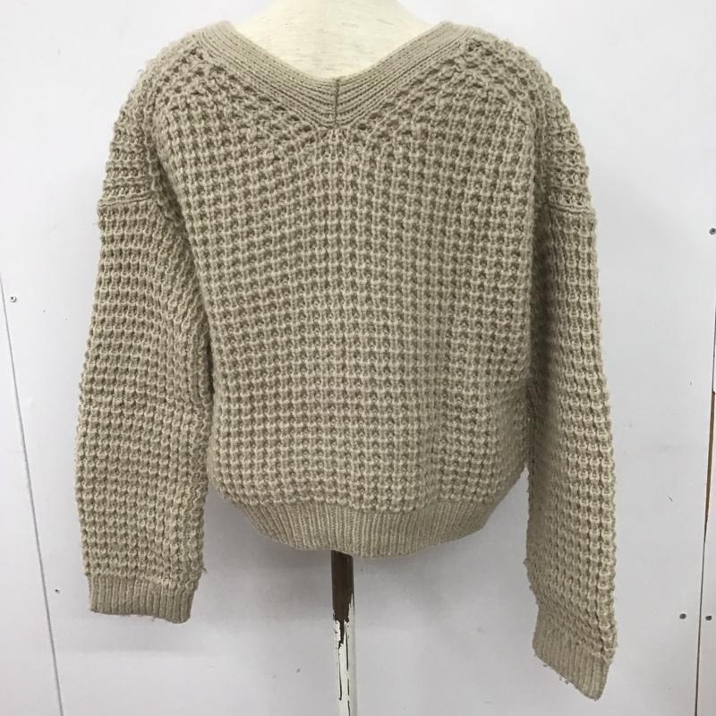 ローリーズファーム LOWRYS FARM カーディガン 長袖 長袖ニットカーディガン 前ボタン ノーカラー L 無地 ベージュ / ベージュ /  レディース USED 古着 中古 10126407