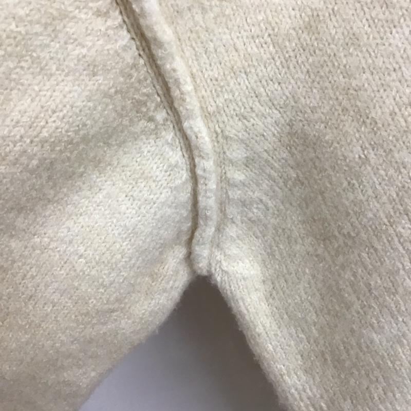 ダブルクローゼット w closet ニット、セーター 長袖 長袖ニットカットソー Vネック セーター 無地 白 / ホワイト /  レディース USED 古着 中古 10126409