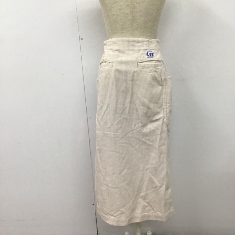 リー Lee スカート ひざ丈スカート コーデュロイスカート 巻きスカート ロングスカート M ロゴ、文字 白 / ホワイト /  レディース USED 古着 中古 10126412