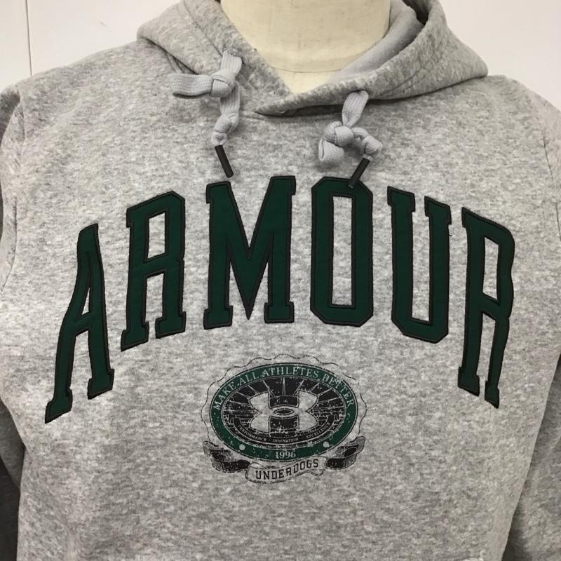 アンダーアーマー UNDER ARMOUR セットアップ セットアップ 長袖パーカー プルオーバーパーカー スウェットパンツ セットアップ 2点セット S ロゴ、文字 灰 / グレー /  メンズ USED 古着 中古 10126421