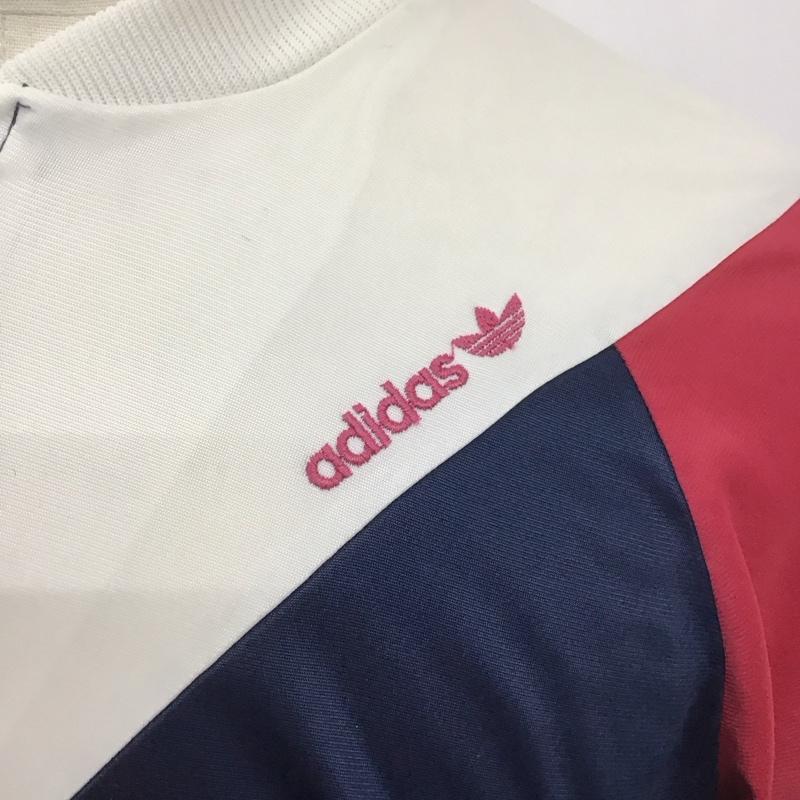 アディダス adidas ジャケット、上着 ジャケット、ブレザー ジップアップジャケット ジャージ スポーツウェア 古着 L ロゴ、文字 マルチカラー / マルチカラー /  メンズ USED 古着 中古 10126424