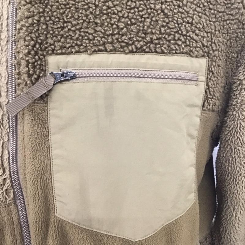 ユニクロ UNIQLO ジャケット、上着 ジャケット、ブレザー 341-421998 リースコンビネーションジャケット フリースジャケット アウター L 無地 カーキ / カーキ /  メンズ USED 古着 中古 10126437