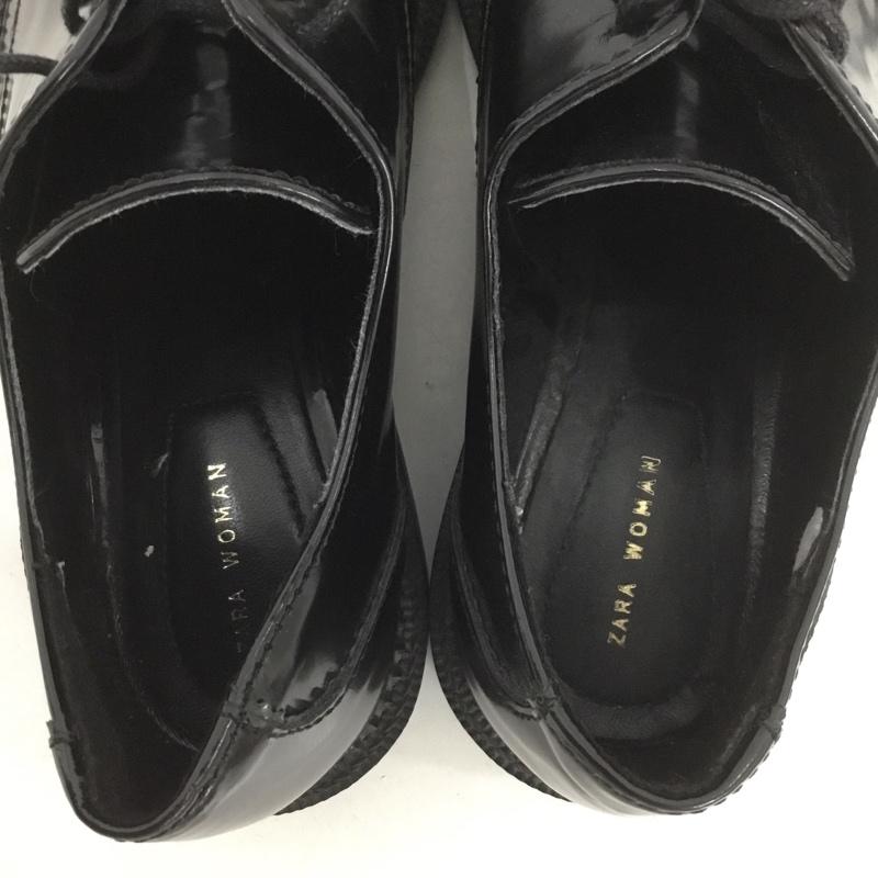 ザラ ZARA カジュアルシューズ カジュアルシューズ 5305 001 40 ウィングチップ タッセル EU36 無地 黒 / ブラック /  レディース USED 古着 中古 10126443
