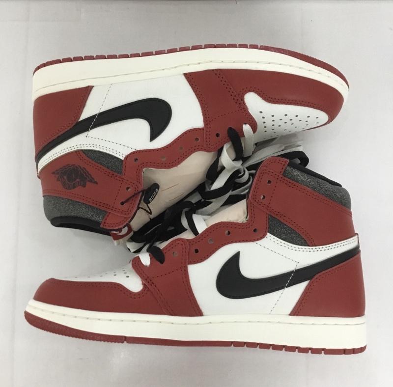 ナイキ NIKE スニーカー スニーカー DZ5485 612 AIR JORDAN 1 RETRO HIGH OG 27cm 箱有 27.0cm ロゴ、文字 白 / ホワイト / X 黒 / ブラック / X 赤 / レッド /  メンズ USED 古着 中古 10126444