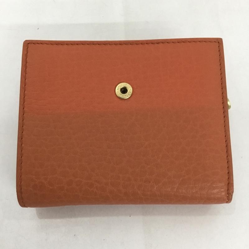 ハンティングワールド Hunting World 財布 二つ折り レザー ワンポイント 橙 / オレンジ /  メンズ USED 古着 中古 10126448