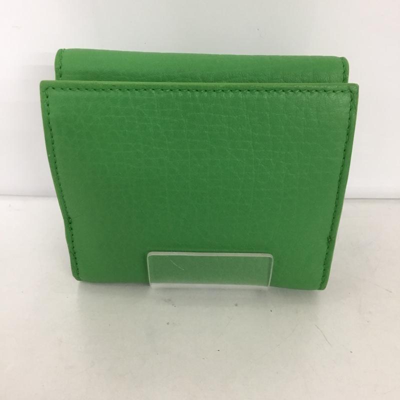 ハンティングワールド Hunting World 財布 二つ折り レザー 三つ折り ワンポイント 緑 / グリーン /  メンズ USED 古着 中古 10126450