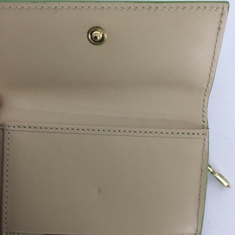 ハンティングワールド Hunting World 財布 二つ折り レザー 三つ折り ワンポイント 緑 / グリーン /  メンズ USED 古着 中古 10126450