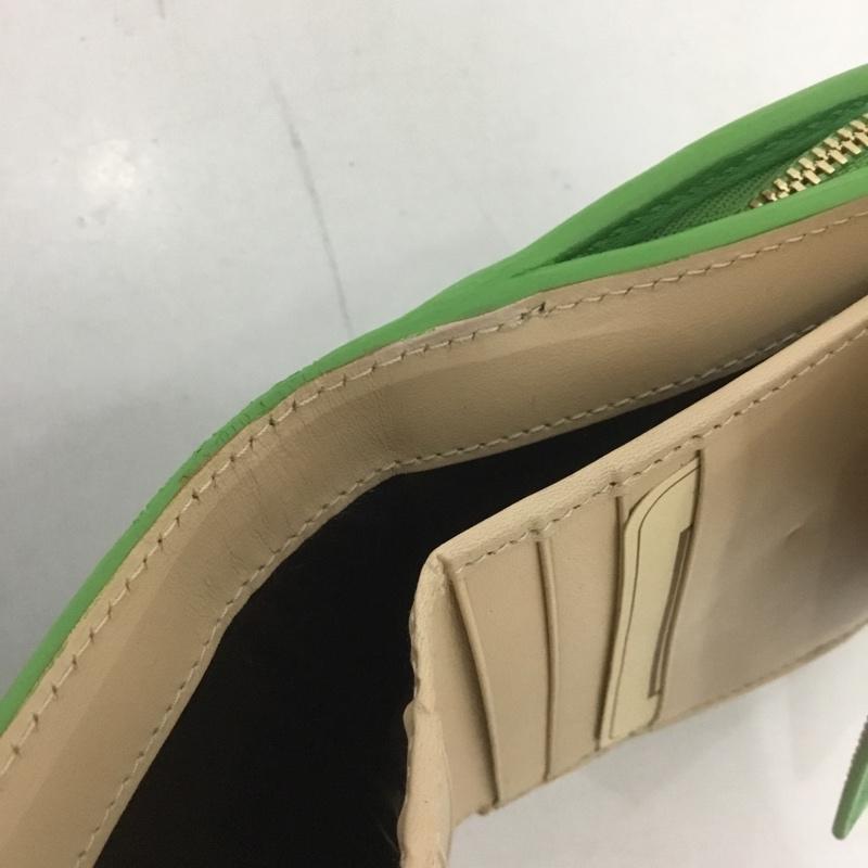 ハンティングワールド Hunting World 財布 二つ折り レザー 三つ折り ワンポイント 緑 / グリーン /  メンズ USED 古着 中古 10126450
