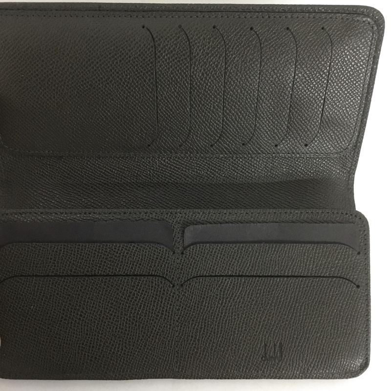 ダンヒル DUNHILL 財布 長財布 BOURDON 箱有 ワンポイント 灰 / グレー /  メンズ USED 古着 中古 10126452