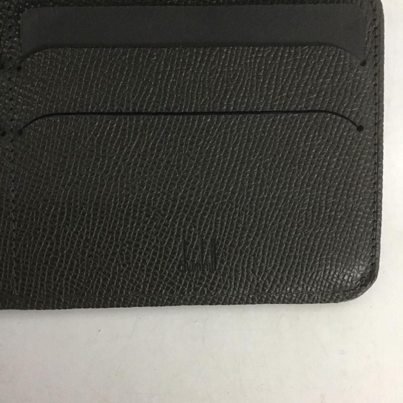 ダンヒル DUNHILL 財布 長財布 BOURDON 箱有 ワンポイント 灰 / グレー /  メンズ USED 古着 中古 10126452