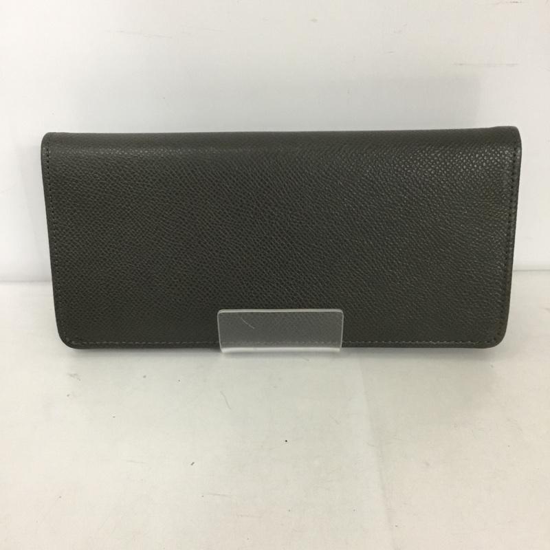 ダンヒル DUNHILL 財布 長財布 BOURDON 箱有 ワンポイント ダークグレー / ダークグレー /  メンズ USED 古着 中古 10126454