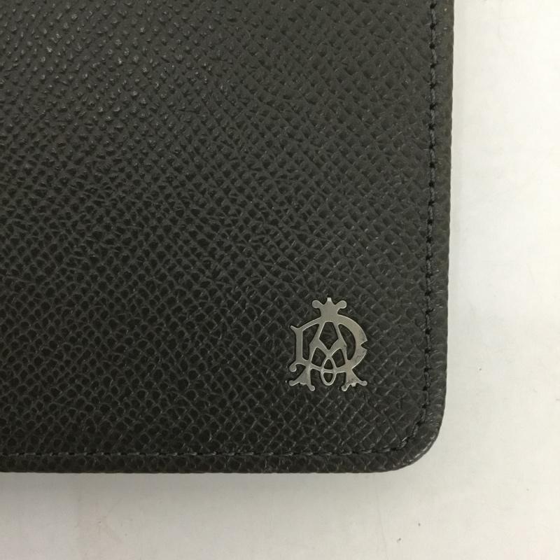 ダンヒル DUNHILL 財布 長財布 BOURDON 箱有 ワンポイント ダークグレー / ダークグレー /  メンズ USED 古着 中古 10126454